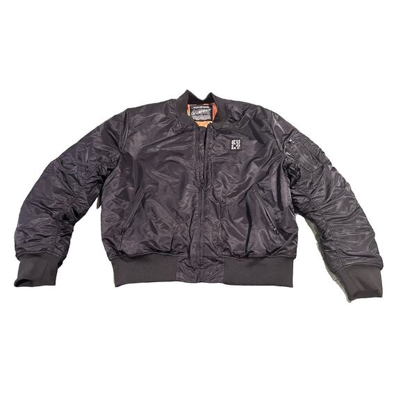 Cult of Individuality Varsity Jacket Coat Mens XL Black Welcome To The Cult - Picture 2 of 14